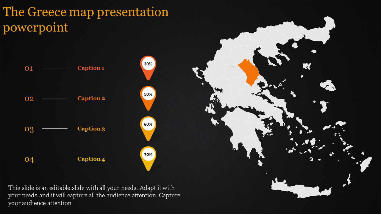 map presentation powerpoint-The Greece map presentation powerpoint